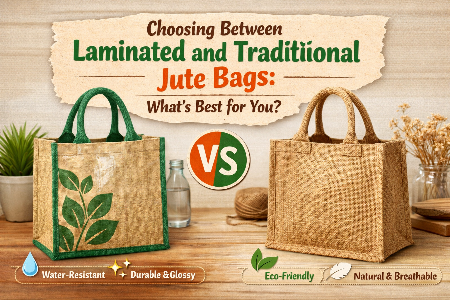 laminated vs non-laminated jute bags